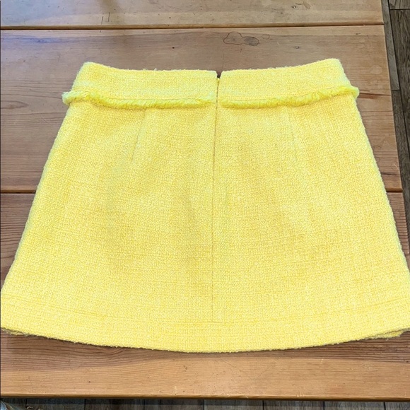J. Crew Sunny Yellow A-Line Wool Blend Mini Skirt - Picture 6 of 12